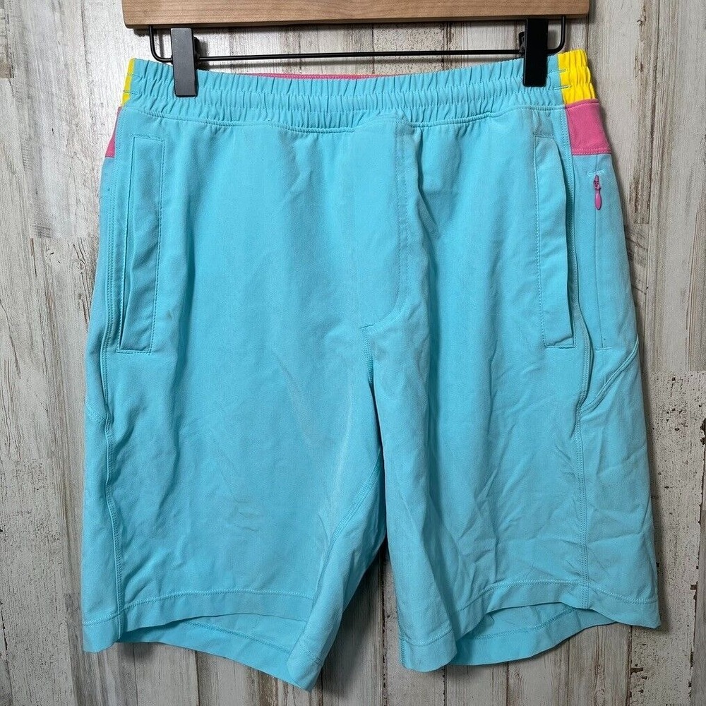 Birddogs 9" Inseam Shorts Blue/Pink/Yellow Multicolor Shorts Mens‎ Size Medium
